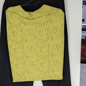 LuLaRoe Yellow Lace Pencil Skirt